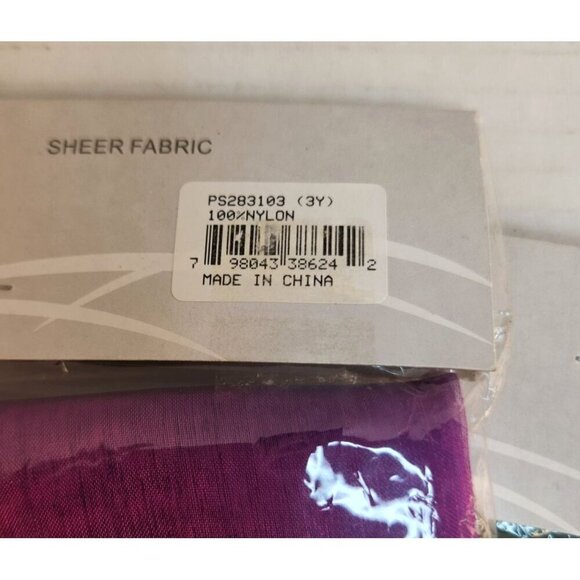 Runner 25" x 6 feet, Leiser Sheer Fabric Pack Teal Green & Purple Polyester Part - Picture 6 of 10